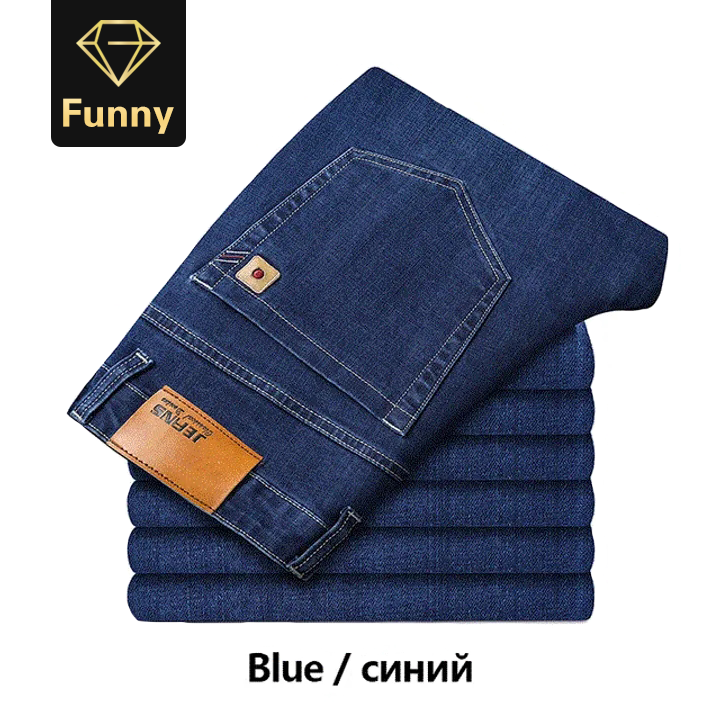 2021 High quality Men High Quality Trousers Soft Mens Pants Winter Thick Jean Fashion Big size