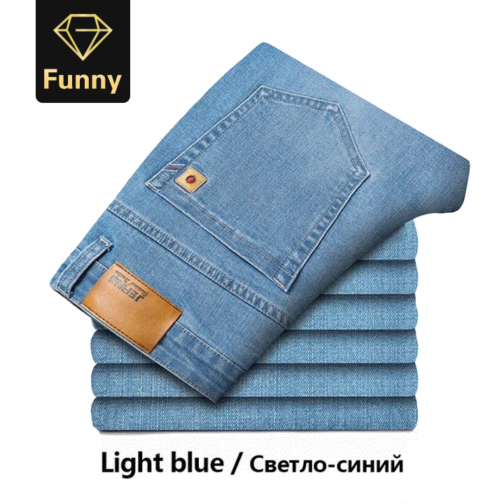 2021 High quality Men High Quality Trousers Soft Mens Pants Winter Thick Jean Fashion Big size