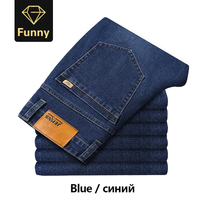 2021 High quality Men High Quality Trousers Soft Mens Pants Winter Thick Jean Fashion Big size