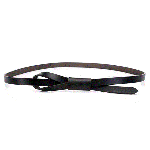 Women Thin Leather Women Belt Casual Knot Belts for Dresses Autumn Camel Self Tie Strap Accessories