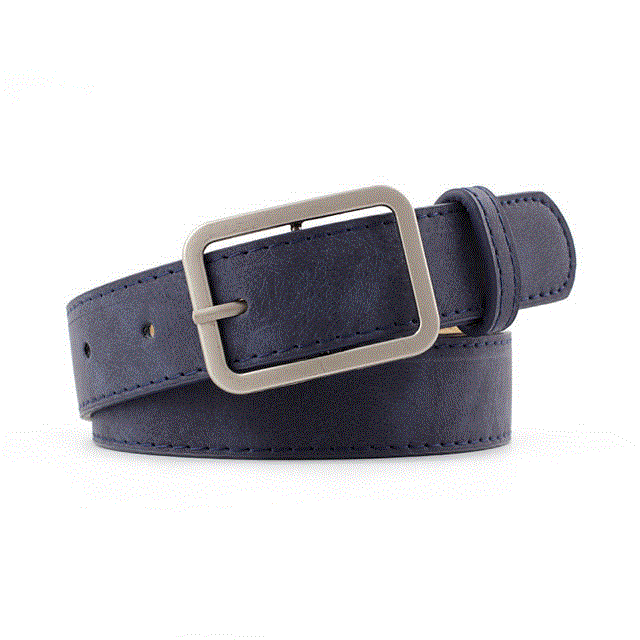 Wide Leather Waist Strap Belt high quality Women Square Metal Buckle belts Female Belts for Jeans