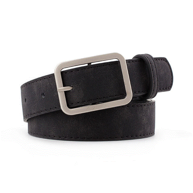 Wide Leather Waist Strap Belt high quality Women Square Metal Buckle belts Female Belts for Jeans