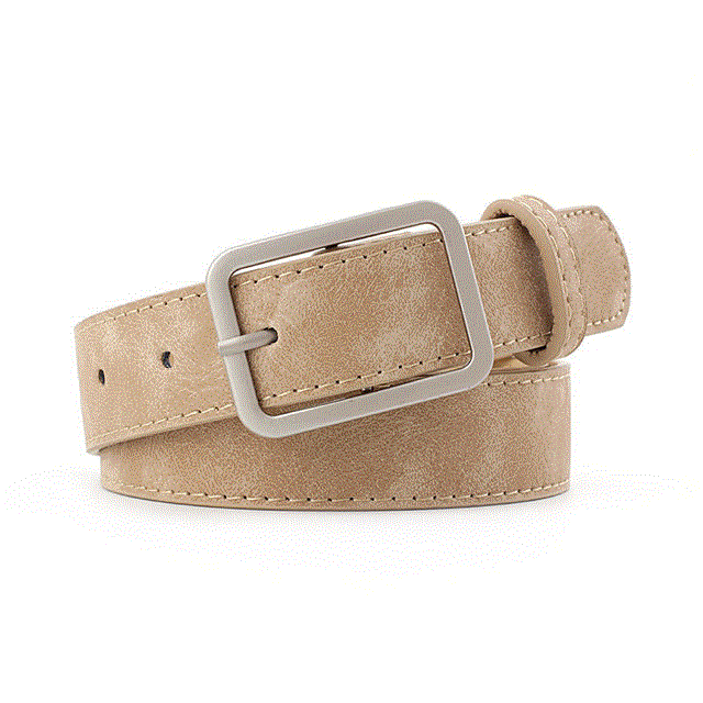 Wide Leather Waist Strap Belt high quality Women Square Metal Buckle belts Female Belts for Jeans