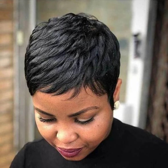 Women Synthetic Short Black Wigs Natural Hair Wigs Heat Resistant Hair Wig for Women