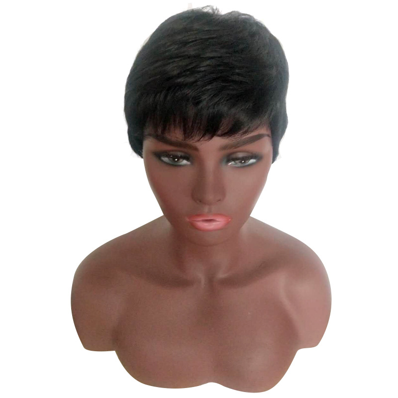 Women Synthetic Short Black Wigs Natural Hair Wigs Heat Resistant Hair Wig for Women