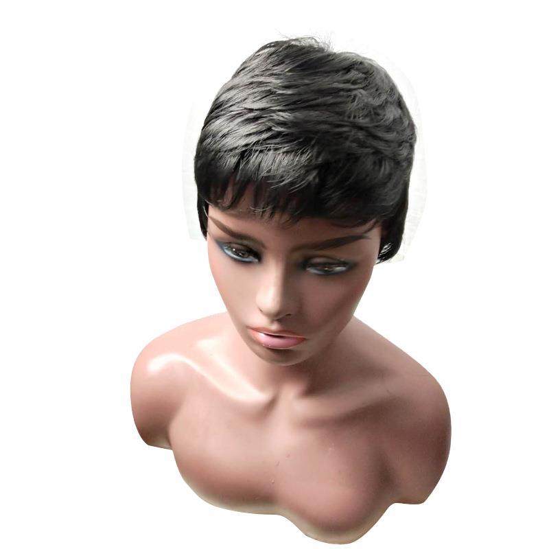 Women Synthetic Short Black Wigs Natural Hair Wigs Heat Resistant Hair Wig for Women