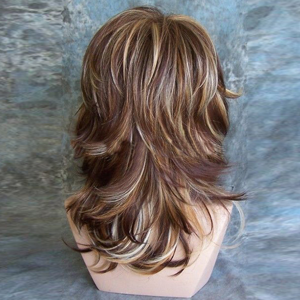 Women Long Natural Wave Wigs Wave Blonde Brown Natural Synthetic Wig Heat Resistant Hair Wigs