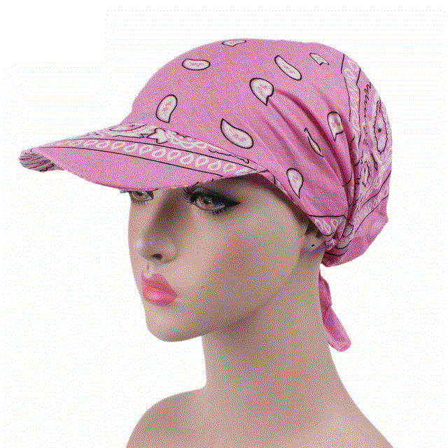 Fashion Women Men Unisex Cotton Hat Square Scarf Cap Soft Headscarf Cap Outdoor Brim Sunshade Hats