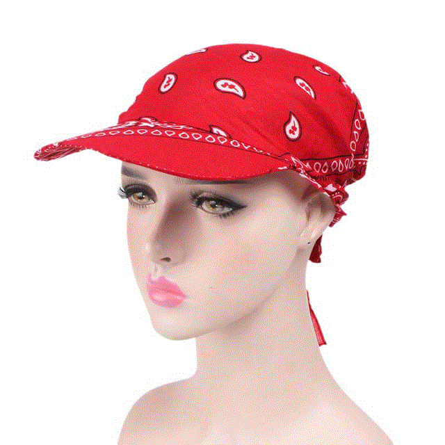 Fashion Women Men Unisex Cotton Hat Square Scarf Cap Soft Headscarf Cap Outdoor Brim Sunshade Hats