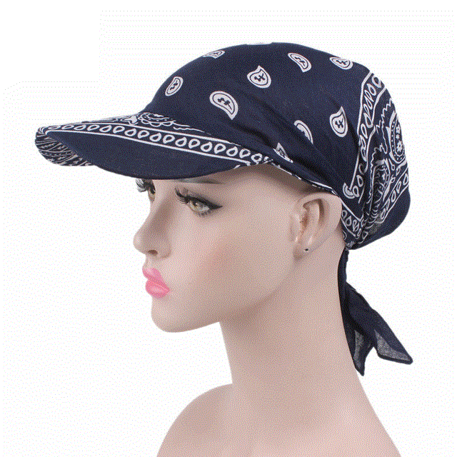 Fashion Women Men Unisex Cotton Hat Square Scarf Cap Soft Headscarf Cap Outdoor Brim Sunshade Hats