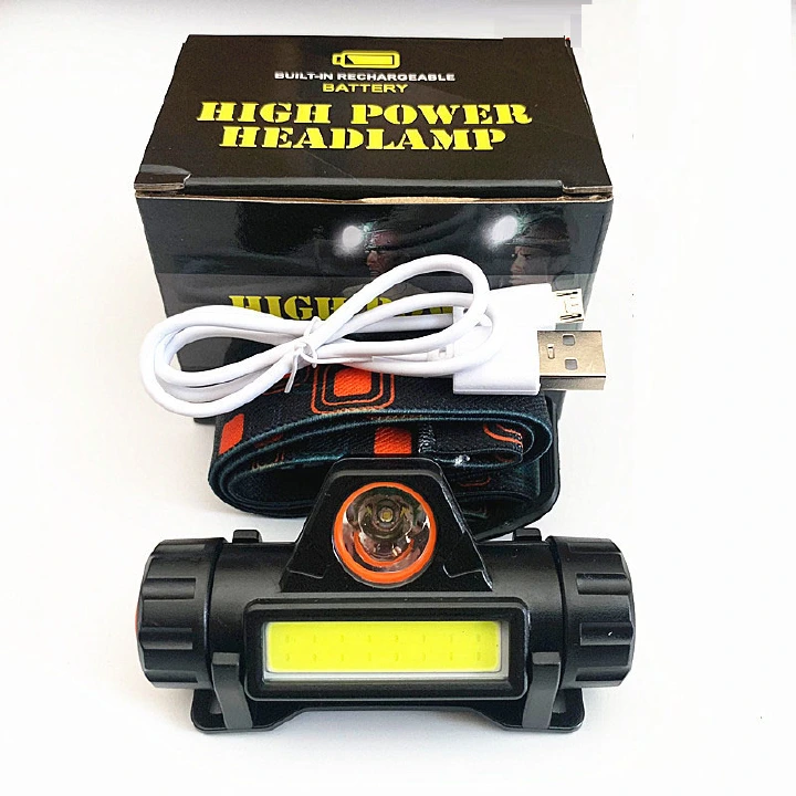 Portable waterproof Outdoor Camping strong LED Headlight hiking USB Rechargeable strong Headlamp  Night Fishing strong light Torch handy LED Flashlight  Mini flashlight lanterns  Multifunctional