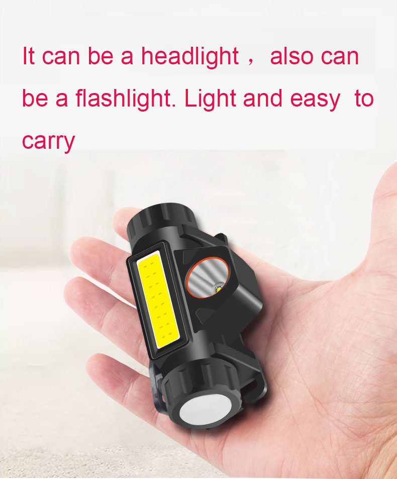 Portable waterproof Outdoor Camping strong LED Headlight hiking USB Rechargeable strong Headlamp  Night Fishing strong light Torch handy LED Flashlight  Mini flashlight lanterns  Multifunctional