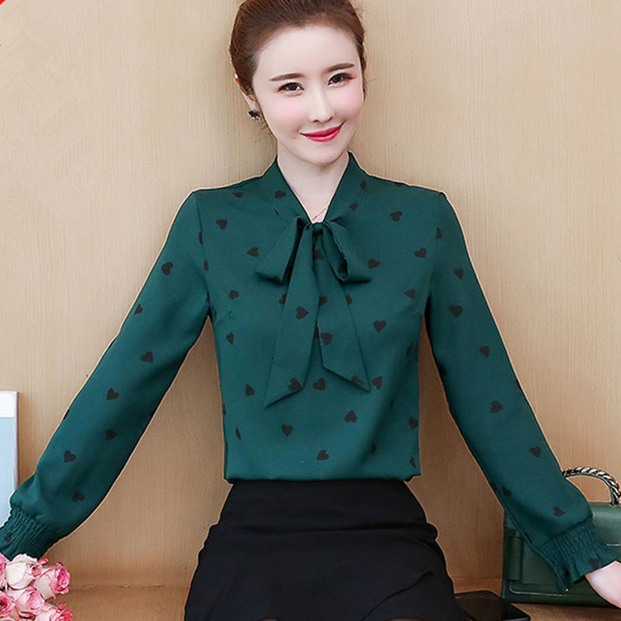 2025  Women's blouse lady casual shirts girls' casual long sleeve tops office lady top