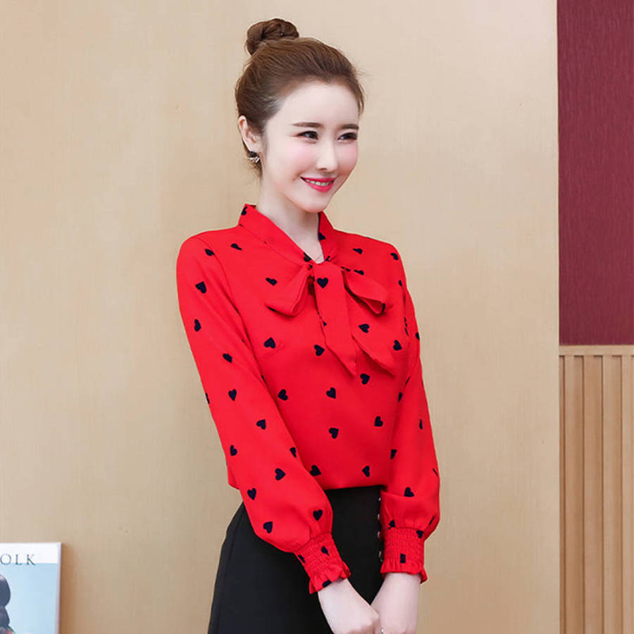 2025  Women's blouse lady casual shirts girls' casual long sleeve tops office lady top