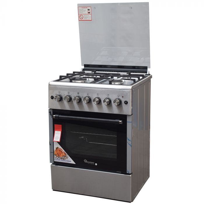 RAMTONS 4GAS+ELECTRIC OVEN 60X60 STAINLESS STEEL COOKER- RF/492