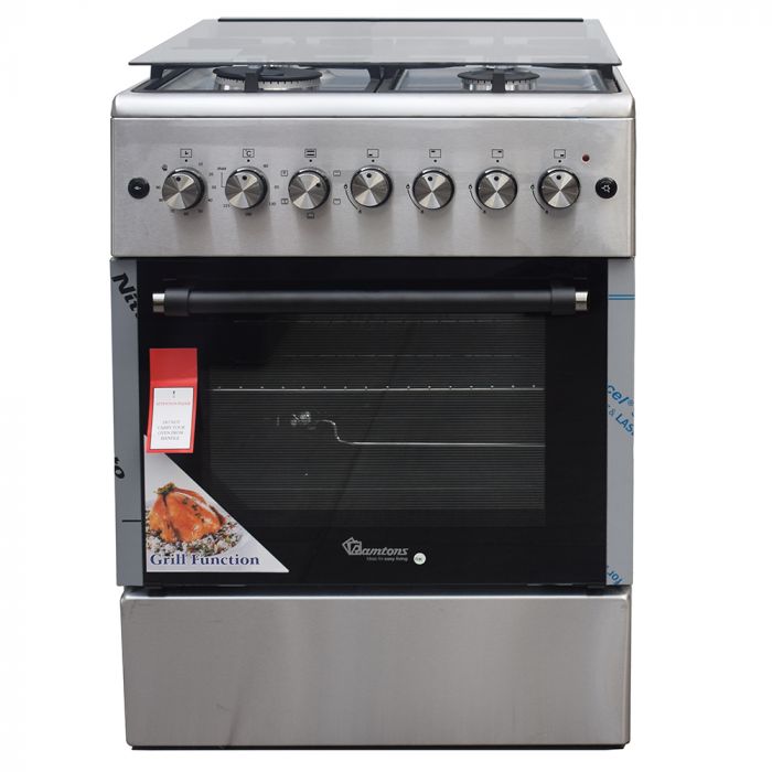 RAMTONS 4GAS+ELECTRIC OVEN 60X60 STAINLESS STEEL COOKER- RF/492