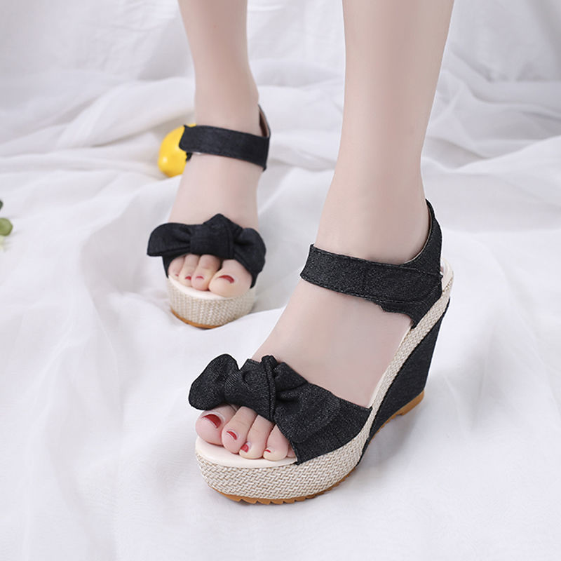 Women's Shoes Sandals  Heels Wedge heel sandals women new ladies sexy high heel women shoes net red summer shoes ladies fashion girls comfortable sliding Usually one size larger / high heels sandals