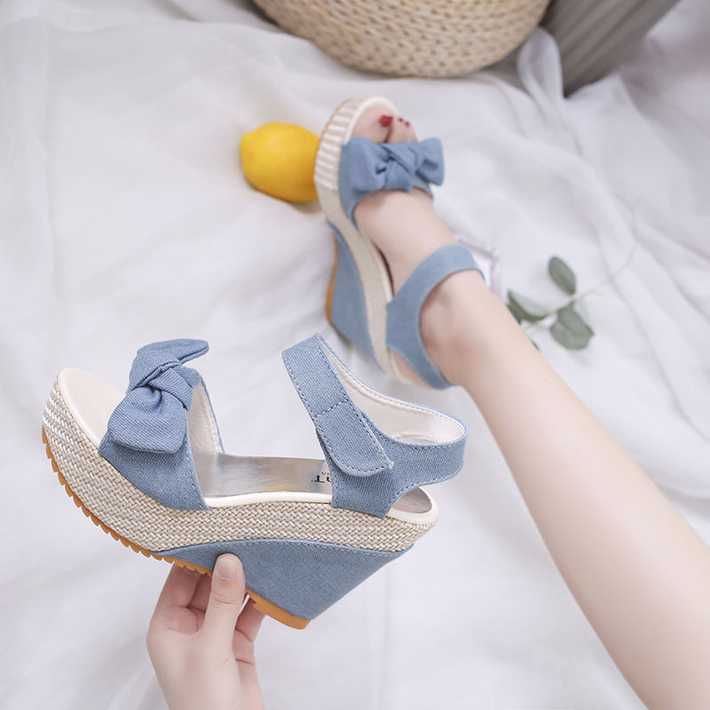 Women's Shoes Sandals  Heels Wedge heel sandals women new ladies sexy high heel women shoes net red summer shoes ladies fashion girls comfortable sliding Usually one size larger / high heels sandals