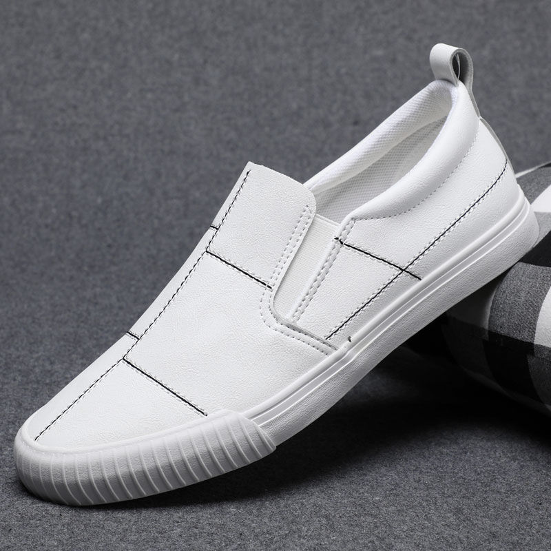 Men's Shoes Flats Loafers Summer leather low-cut flat-bottomed lazy one-foot Korean style trendy men&apos;s casual shoes