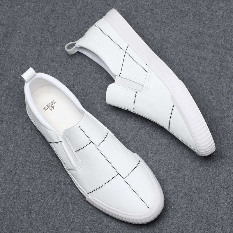 Men's Shoes Flats Loafers Summer leather low-cut flat-bottomed lazy one-foot Korean style trendy men&apos;s casual shoes