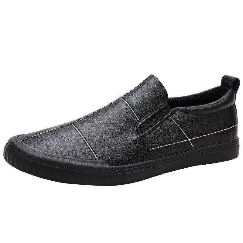 Men's Shoes Flats Loafers Summer leather low-cut flat-bottomed lazy one-foot Korean style trendy men&apos;s casual shoes