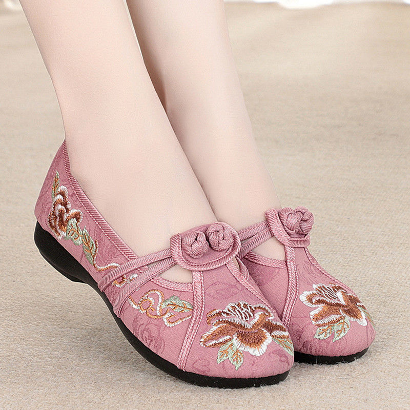 Women's Shoes > Flats > Loafers Cloth shoes women&apos;s shallow mouth soft sole comfortable round head single shoes