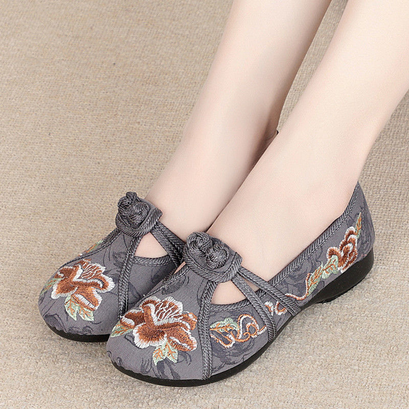 Women's Shoes > Flats > Loafers Cloth shoes women&apos;s shallow mouth soft sole comfortable round head single shoes