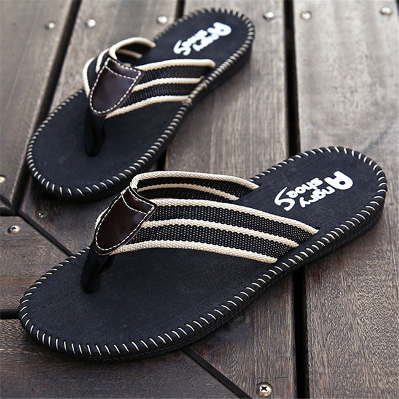 Flip-flops men&apos;s non-slip Korean men&apos;s summer Vietnamese slippers men&apos;s splint shoes fashion slippers non-slip wear-resistant Summer Breathable take one size bigger