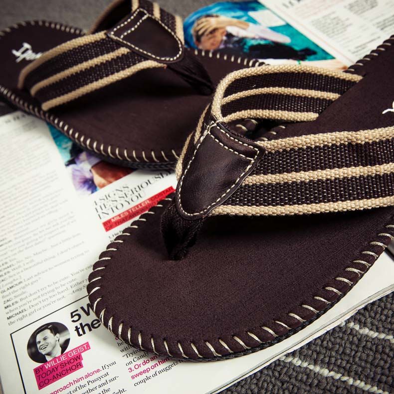 Flip-flops men&apos;s non-slip Korean men&apos;s summer Vietnamese slippers men&apos;s splint shoes fashion slippers non-slip wear-resistant Summer Breathable take one size bigger