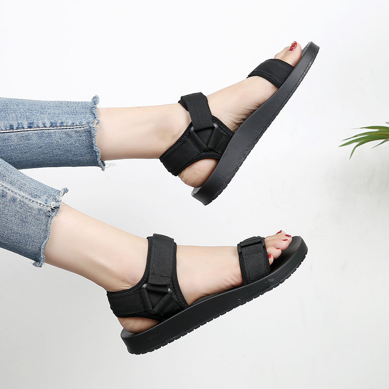 Women's Shoes > Sandals > Sports Sandals Large size women&apos;s shoes Velcro sports sandals female trendy student flat beach shoes