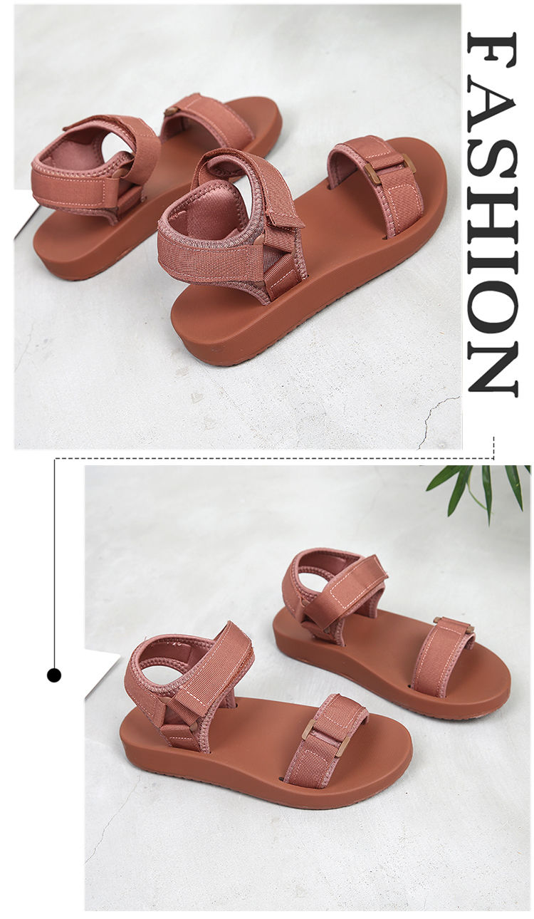 Women's Shoes > Sandals > Sports Sandals Large size women&apos;s shoes Velcro sports sandals female trendy student flat beach shoes