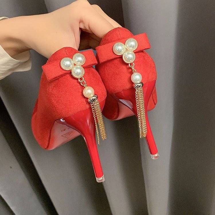 Women's Shoes > Heels Large size high heels stiletto heel new all-match fashion shoes big feet women's shoes