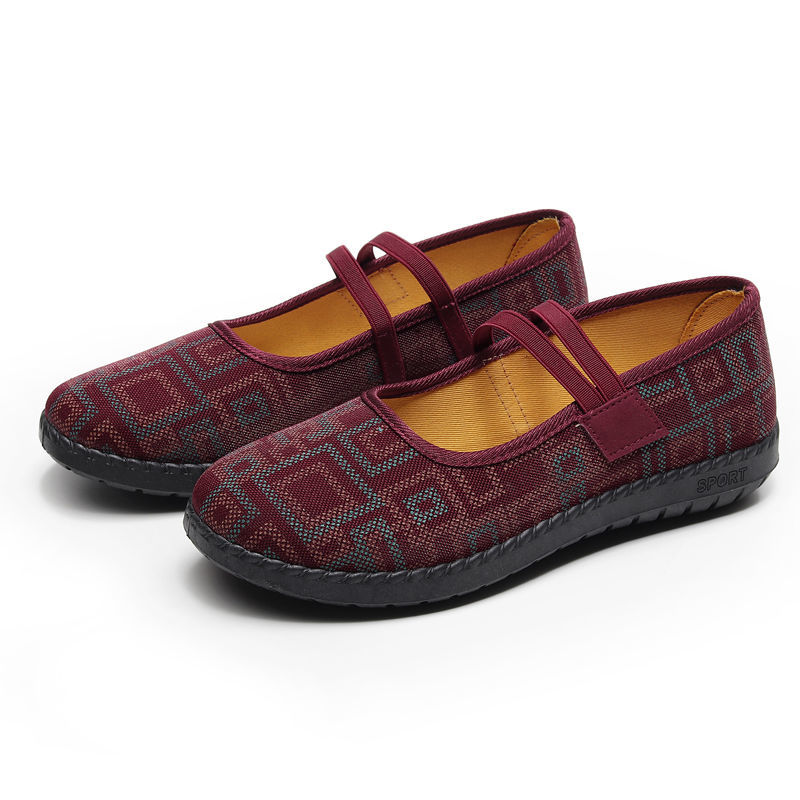 Women's Shoes > Flats > Canvas Shoes Women's shoes, cloth shoes, grandma shoes, large size shoes, non-slip soft sole mother shoes