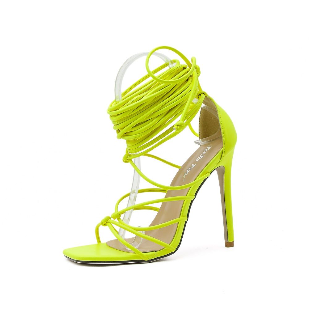 Sexy slimming lace-up stiletto high heel women's shoes Roman sandals plus size high heels