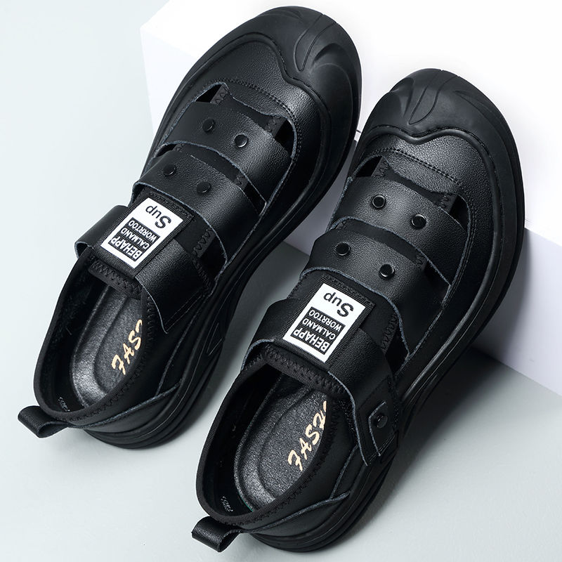 Men's Shoes Sandals Men&apos;s anti-collision bag head sandals fashion trend beach shoes daily hollow shoes
