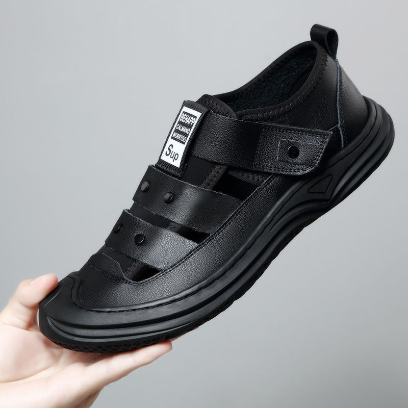 Men's Shoes Sandals Men&apos;s anti-collision bag head sandals fashion trend beach shoes daily hollow shoes