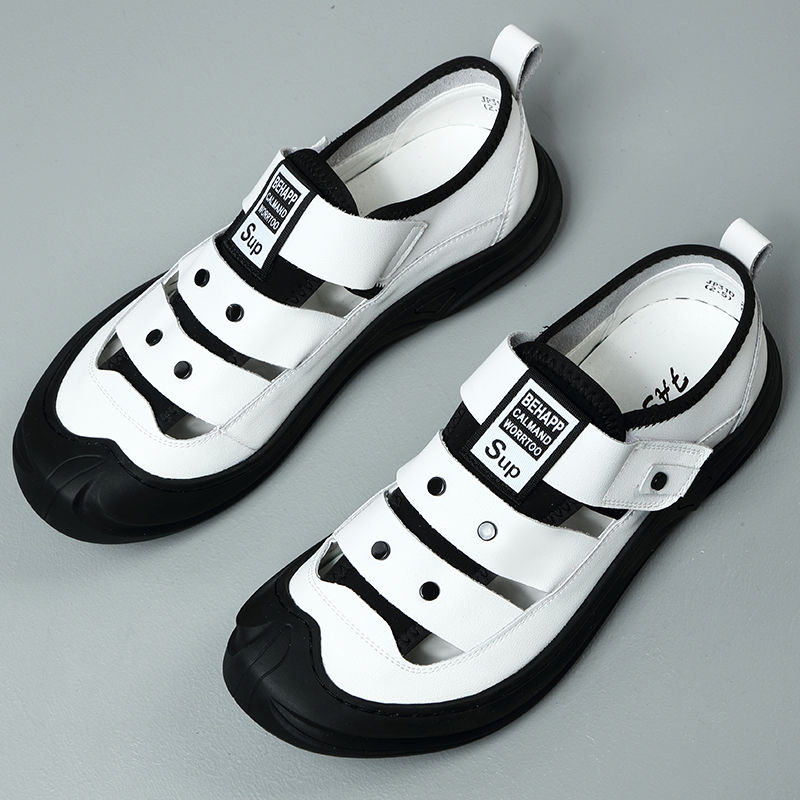 Men's Shoes Sandals Men&apos;s anti-collision bag head sandals fashion trend beach shoes daily hollow shoes