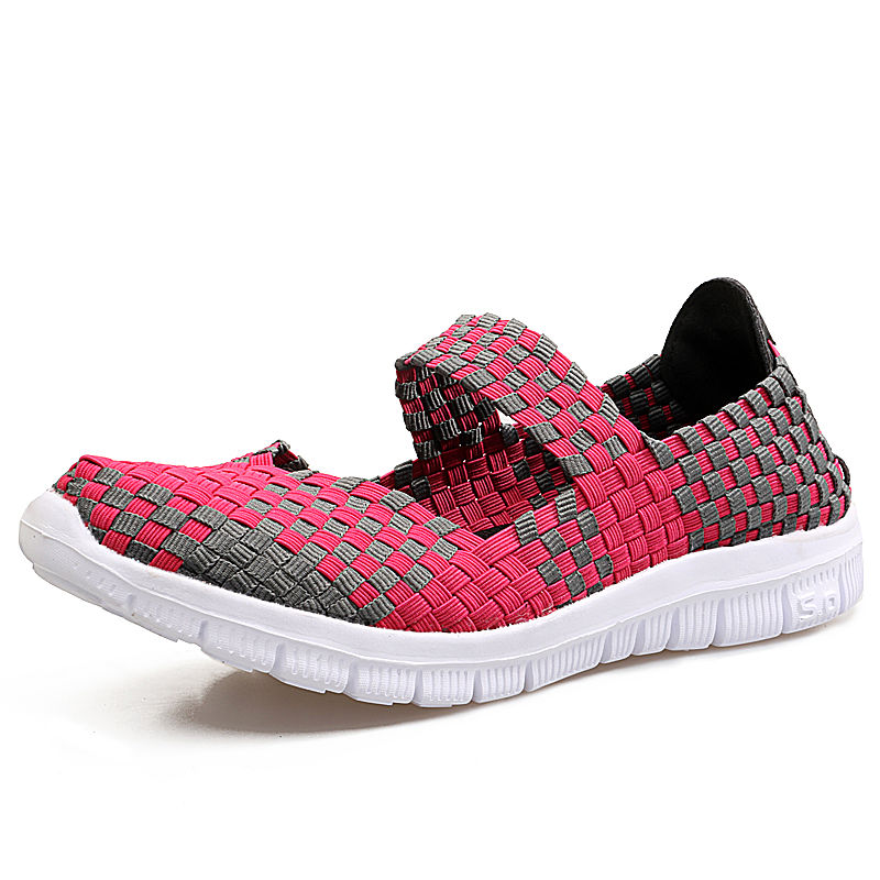 Women's shoes new breathable woven shoes women's sports online shoes wild flat lazy casual shoes