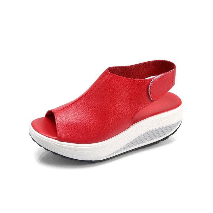 Large size women's shoes summer new style fish mouth platform sandals casual all-match shaking shoes