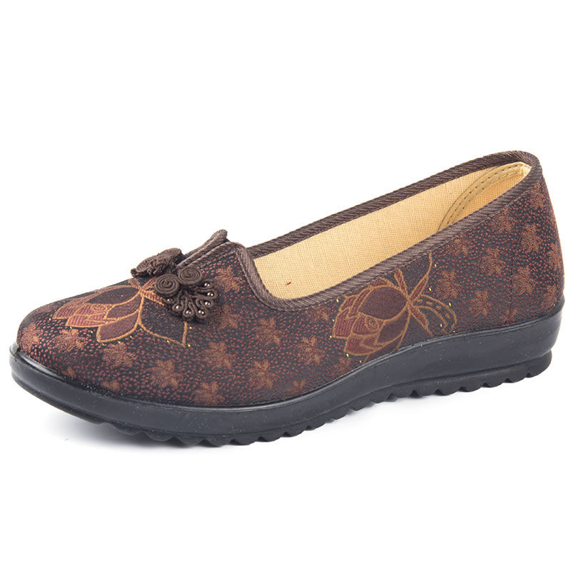 Women's Shoes > Flats > Loafers Women&apos;s cloth shoes, women&apos;s single shoes, one-step men&apos;s shoes, mother new embroidered shoes