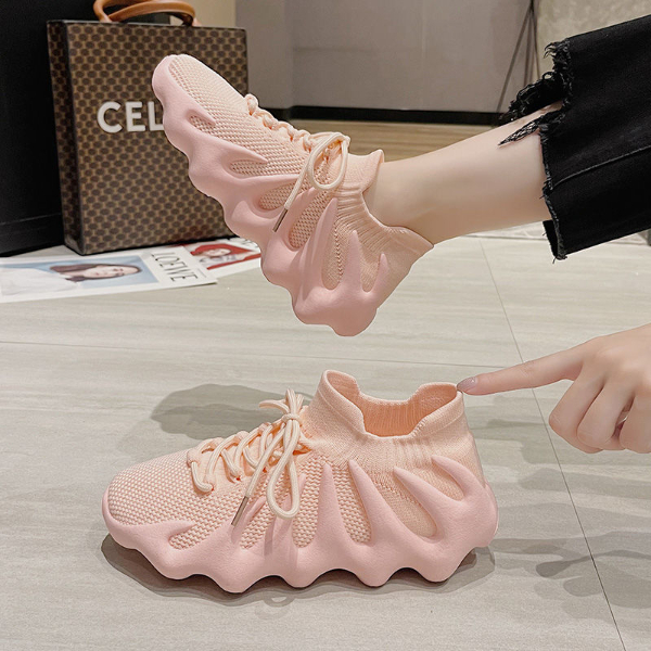 Female student coconut shoes women's summer and autumn new lightweight sports shoes flame mountain running shoes octopus women's shoes