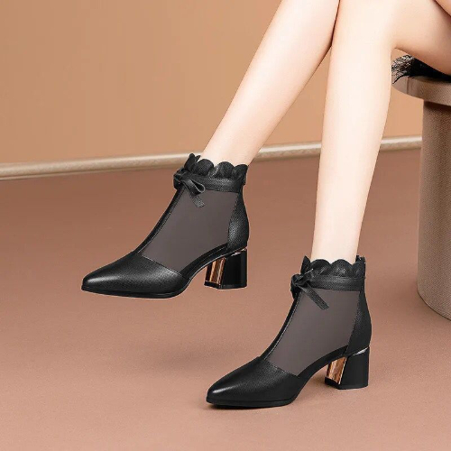 Women's Shoes > Boots > Ankle & Bootie Chunky heel short boots women's spring and autumn new fashion boots all-match net shoes Roman shoes waterproof platform high heels