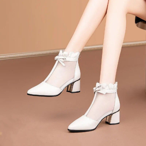 Women's Shoes > Boots > Ankle & Bootie Chunky heel short boots women's spring and autumn new fashion boots all-match net shoes Roman shoes waterproof platform high heels