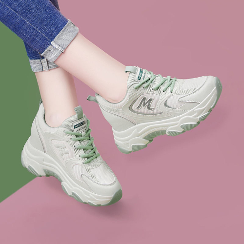 Inner heightening sneakers women's 2022 spring new net red thick-soled dad sports casual shoes