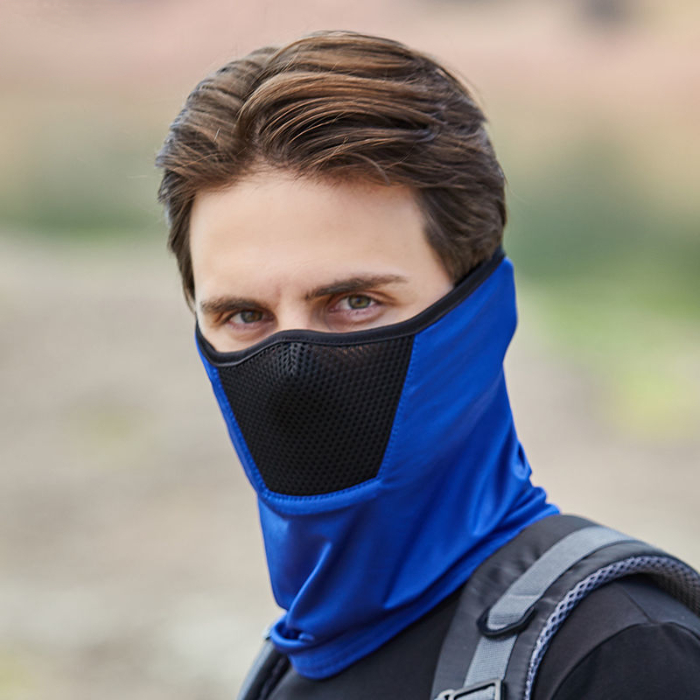 Men Accessories > Ski Mask Outdoor dust-proof and sunscreen ice silk mask summer men's mask riding windproof face protection breathable veil fishing