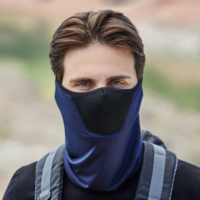 Men Accessories > Ski Mask Outdoor dust-proof and sunscreen ice silk mask summer men's mask riding windproof face protection breathable veil fishing