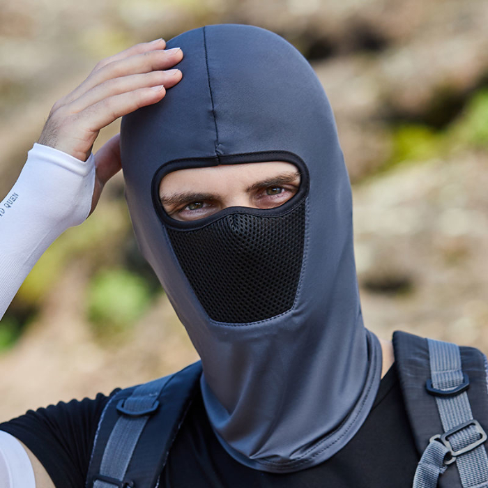 Men Accessories > Ski Mask Outdoor dust-proof and sunscreen ice silk mask summer men's mask riding windproof face protection breathable veil fishing