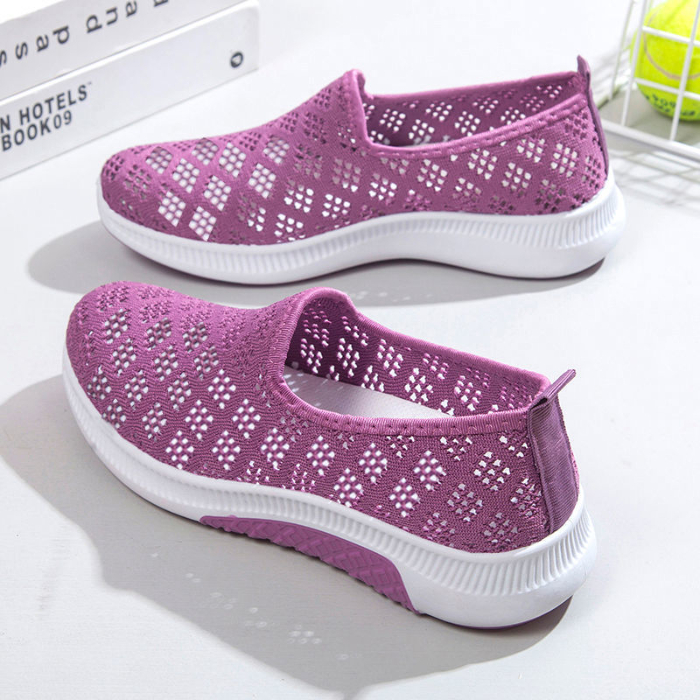 Women's Shoes > Athletic > Running Summer cloth shoes, women's tennis shoes, breathable mesh casual shoes, soft soled non slip women's shoes, one step on Mother's shoes