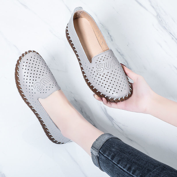 Sandals, leather shoes, breathable women's shoes, non-slip super-soft shoes, oxbow-soled mother shoes