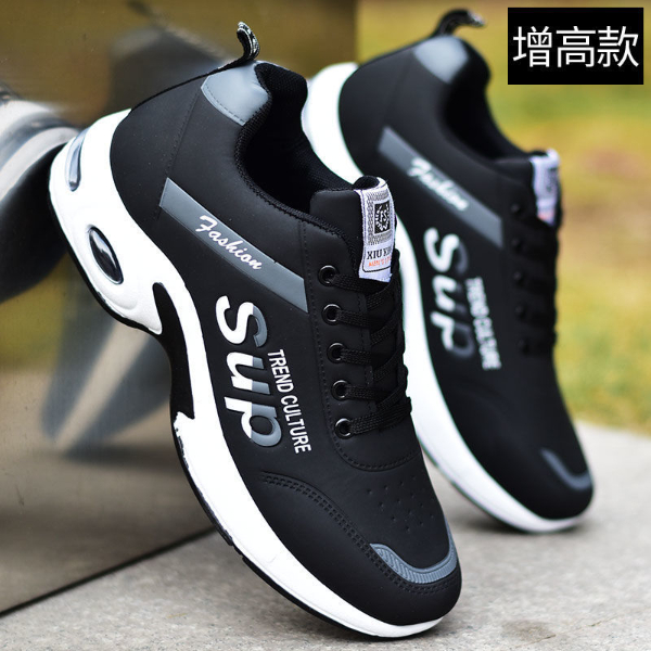 Men's Shoes > Sneakers Men's summer white sneakers men's casual breathable thick-soled white shoes men's leather waterproof running white tide shoes